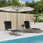 vidaXL Sonnenliegen Klappbar 2 Stk. Schwarz Textilene und Stahl vidaXL Sonnenliegen Klappbar 2 Stk. Schwarz Textilene und Stahl