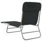 vidaXL Sonnenliegen Klappbar 2 Stk. Schwarz Textilene und Stahl vidaXL Sonnenliegen Klappbar 2 Stk. Schwarz Textilene und Stahl