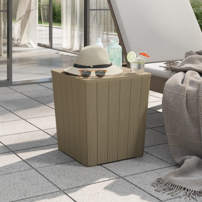 vidaXL Gartentisch mit Abnehmbarer Tischplatte Hellbraun Polypropylen vidaXL Gartentisch mit Abnehmbarer Tischplatte Hellbraun Polypropylen