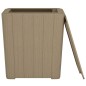 vidaXL Gartentisch mit Abnehmbarer Tischplatte Hellbraun Polypropylen vidaXL Gartentisch mit Abnehmbarer Tischplatte Hellbraun Polypropylen