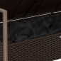 vidaXL Gartenbank 2-Sitzer mit Kissen Braun Poly Rattan vidaXL Gartenbank 2-Sitzer mit Kissen Braun Poly Rattan