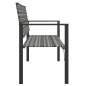 vidaXL Gartenbank 2-Sitzer Grau Poly Rattan vidaXL Gartenbank 2-Sitzer Grau Poly Rattan