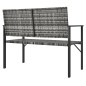 vidaXL Gartenbank 2-Sitzer Grau Poly Rattan vidaXL Gartenbank 2-Sitzer Grau Poly Rattan