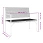 vidaXL Gartenbank 2-Sitzer Grau Poly Rattan vidaXL Gartenbank 2-Sitzer Grau Poly Rattan