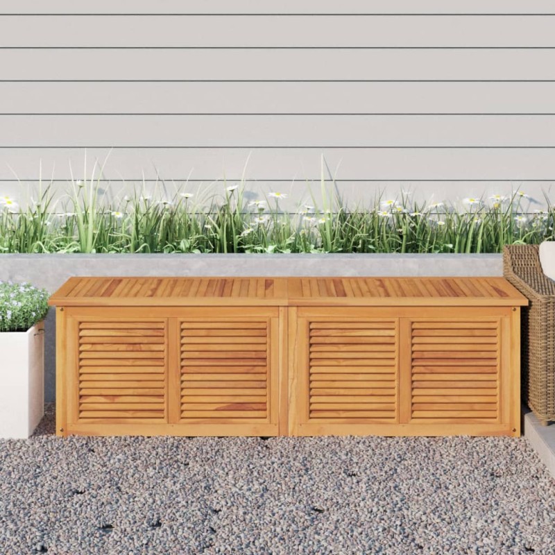 vidaXL Gartenbox mit Beutel 175x50x53 cm Massivholz Teak vidaXL Gartenbox mit Beutel 175x50x53 cm Massivholz Teak