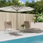 vidaXL Sonnenliegen Klappbar 2 Stk. Taupe Textilene und Stahl vidaXL Sonnenliegen Klappbar 2 Stk. Taupe Textilene und Stahl
