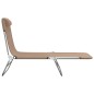 vidaXL Sonnenliegen Klappbar 2 Stk. Taupe Textilene und Stahl vidaXL Sonnenliegen Klappbar 2 Stk. Taupe Textilene und Stahl