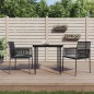 vidaXL Gartenstühle mit Kissen 2 Stk. Schwarz 54x60,5x83,5 cm vidaXL Gartenstühle mit Kissen 2 Stk. Schwarz 54x60,5x83,5 cm