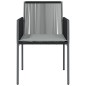 vidaXL Gartenstühle mit Kissen 2 Stk. Schwarz 54x60,5x83,5 cm vidaXL Gartenstühle mit Kissen 2 Stk. Schwarz 54x60,5x83,5 cm