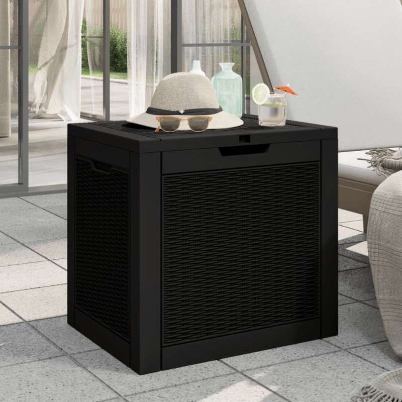 vidaXL Gartenbox Schwarz 55,5x43x53 cm Polypropylen vidaXL Gartenbox Schwarz 55,5x43x53 cm Polypropylen
