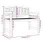 vidaXL Gartenbank 114x59x87 cm Massivholz Teak vidaXL Gartenbank 114x59x87 cm Massivholz Teak