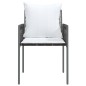 vidaXL Gartenstühle mit Kissen 2 Stk. Braun 54x61x83 cm Poly Rattan vidaXL Gartenstühle mit Kissen 2 Stk. Braun 54x61x83 cm Poly Rattan