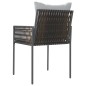 vidaXL Gartenstühle mit Kissen 2 Stk. Braun 54x61x83 cm Poly Rattan vidaXL Gartenstühle mit Kissen 2 Stk. Braun 54x61x83 cm Poly Rattan