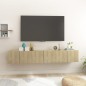 vidaXL TV-Hängeschränke 3 Stk. Sonoma-Eiche 60x30x30 cm vidaXL TV-Hängeschränke 3 Stk. Sonoma-Eiche 60x30x30 cm