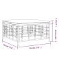 vidaXL Gartenhocker mit Beige Kissen Poly Rattan vidaXL Gartenhocker mit Beige Kissen Poly Rattan
