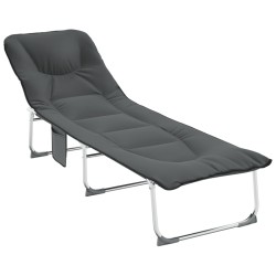 vidaXL Sonnenliege Klappbar Anthrazit Stoff