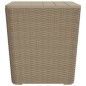 vidaXL Gartentisch mit Abnehmbarer Tischplatte Hellbraun Polypropylen vidaXL Gartentisch mit Abnehmbarer Tischplatte Hellbraun Polypropylen