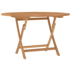vidaXL Gartentisch Klappbar Ø 120x75 cm Massivholz Teak