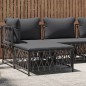 vidaXL Gartenhocker mit Kissen Anthrazit Gewebe vidaXL Gartenhocker mit Kissen Anthrazit Gewebe