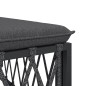 vidaXL Gartenhocker mit Kissen Anthrazit Gewebe vidaXL Gartenhocker mit Kissen Anthrazit Gewebe