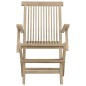 vidaXL Gartenstühle 2 Stk. Klappbar Grau 56x61x89 cm Massivholz Teak vidaXL Gartenstühle 2 Stk. Klappbar Grau 56x61x89 cm Massivholz Teak