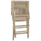 vidaXL Gartenstühle 2 Stk. Klappbar Grau 56x61x89 cm Massivholz Teak vidaXL Gartenstühle 2 Stk. Klappbar Grau 56x61x89 cm Massivholz Teak