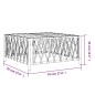 vidaXL Gartentisch Weiß 70x70x34 cm Gewebe vidaXL Gartentisch Weiß 70x70x34 cm Gewebe