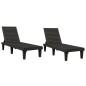 vidaXL Sonnenliegen 2 Stk. Schwarz 155x58x83 cm Polypropylen vidaXL Sonnenliegen 2 Stk. Schwarz 155x58x83 cm Polypropylen