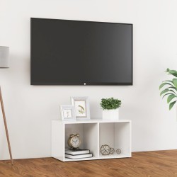 vidaXL TV-Schrank Hochglanz-Weiß 72x35x36,5 cm Holzwerkstoff