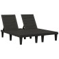 vidaXL Doppel-Sonnenliege Schwarz 155x138x83 cm Polypropylen vidaXL Doppel-Sonnenliege Schwarz 155x138x83 cm Polypropylen