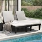 vidaXL Doppel-Sonnenliege Schwarz 155x138x83 cm Polypropylen vidaXL Doppel-Sonnenliege Schwarz 155x138x83 cm Polypropylen