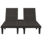 vidaXL Doppel-Sonnenliege Schwarz 155x138x83 cm Polypropylen vidaXL Doppel-Sonnenliege Schwarz 155x138x83 cm Polypropylen