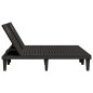vidaXL Doppel-Sonnenliege Schwarz 155x138x83 cm Polypropylen vidaXL Doppel-Sonnenliege Schwarz 155x138x83 cm Polypropylen