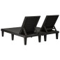 vidaXL Doppel-Sonnenliege Schwarz 155x138x83 cm Polypropylen vidaXL Doppel-Sonnenliege Schwarz 155x138x83 cm Polypropylen