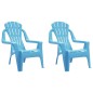vidaXL Kinder-Gartenstühle 2 Stk. Blau 37x34x44 cm PP Holzoptik vidaXL Kinder-Gartenstühle 2 Stk. Blau 37x34x44 cm PP Holzoptik
