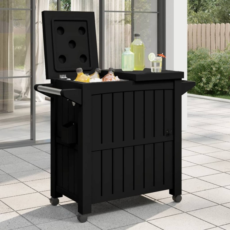 vidaXL 3-in-1 Servierwagen Schwarz Polypropylen vidaXL 3-in-1 Servierwagen Schwarz Polypropylen