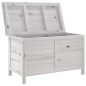 vidaXL Gartentruhe Weiß 99x49,5x58,5 cm Massivholz Tanne vidaXL Gartentruhe Weiß 99x49,5x58,5 cm Massivholz Tanne