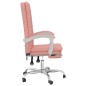 Bürostuhl mit Liegefunktion Rosa Kunstleder Bürostuhl mit Liegefunktion Rosa Kunstleder