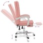Bürostuhl mit Liegefunktion Rosa Kunstleder Bürostuhl mit Liegefunktion Rosa Kunstleder