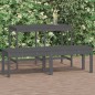 vidaXL Gartenbank 2-Sitzer Grau 159,5x44x45 cm Massivholz Kiefer vidaXL Gartenbank 2-Sitzer Grau 159,5x44x45 cm Massivholz Kiefer
