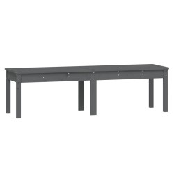 vidaXL Gartenbank 2-Sitzer Grau 159,5x44x45 cm Massivholz Kiefer