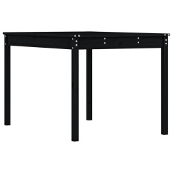 vidaXL Gartentisch Schwarz 121x82,5x76 cm Massivholz Kiefer