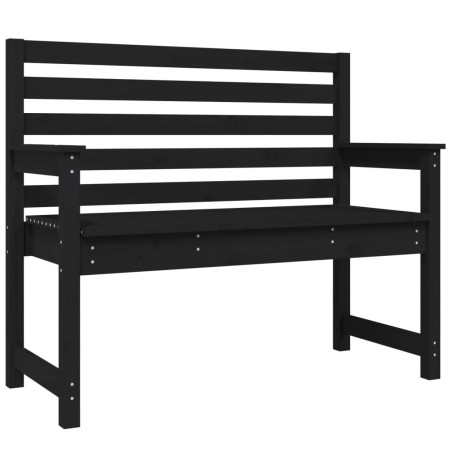 vidaXL Gartenbank Schwarz 109x48x91,5 cm Massivholz Kiefer