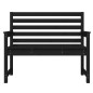 vidaXL Gartenbank Schwarz 109x48x91,5 cm Massivholz Kiefer vidaXL Gartenbank Schwarz 109x48x91,5 cm Massivholz Kiefer