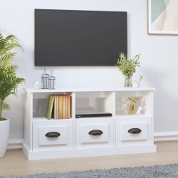 vidaXL TV-Schrank Hochglanz-Weiß 100x35x50 cm Holzwerkstoff