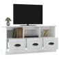 vidaXL TV-Schrank Hochglanz-Weiß 100x35x50 cm Holzwerkstoff