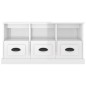 vidaXL TV-Schrank Hochglanz-Weiß 100x35x50 cm Holzwerkstoff