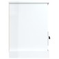 vidaXL TV-Schrank Hochglanz-Weiß 100x35x50 cm Holzwerkstoff