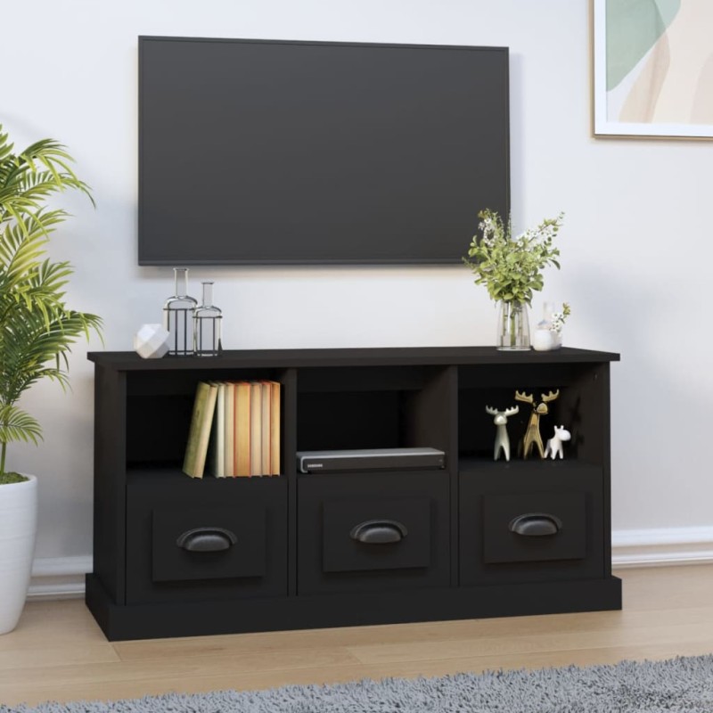 vidaXL TV-Schrank Schwarz 100x35x50 cm Holzwerkstoff vidaXL TV-Schrank Schwarz 100x35x50 cm Holzwerkstoff