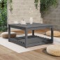 vidaXL Gartentisch Grau 82,5x82,5x45 cm Massivholz Kiefer vidaXL Gartentisch Grau 82,5x82,5x45 cm Massivholz Kiefer